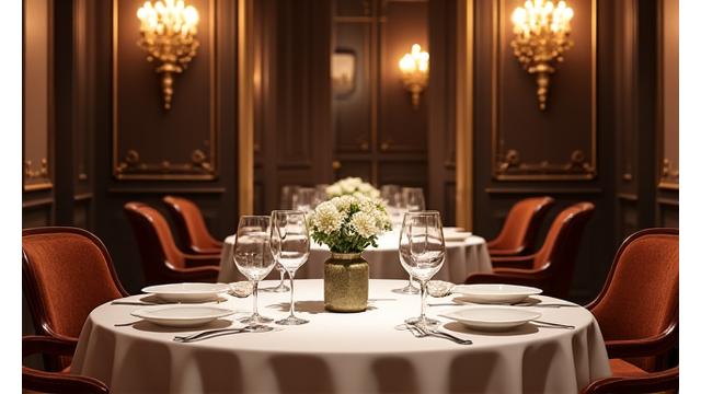 Intérieur élégant de l'espace de dégustation de Fête Gourmande
