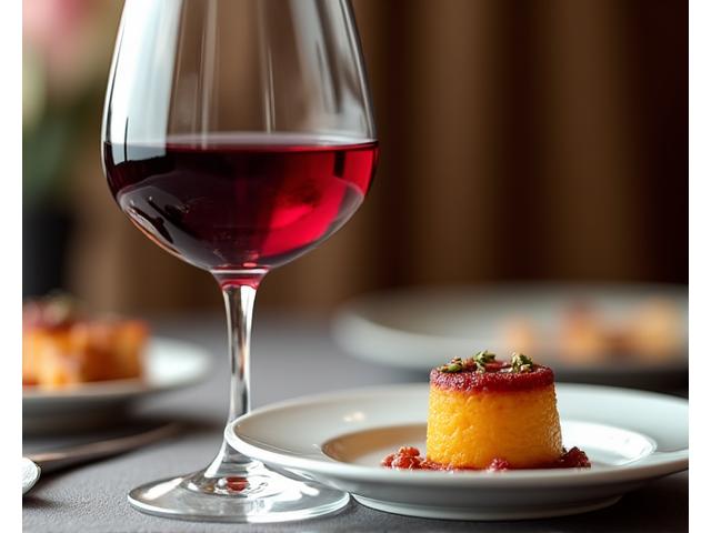Verres de vin avec des mets